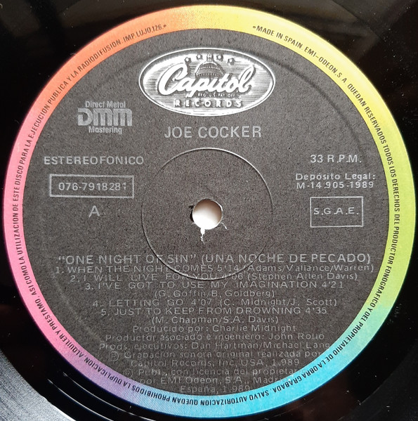 Joe Cocker - One Night Of Sin | Capitol Records (076-79 1828 1) - 3 Joe Cocker - One Night Of Sin | Capitol Records (076-79 1828 1) - 3