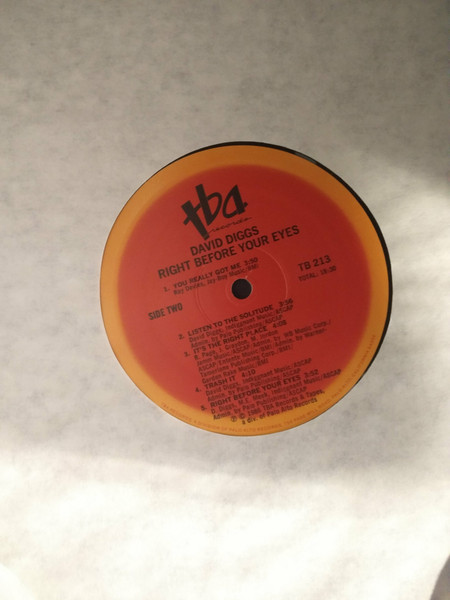 David Diggs - Right Before Your Eyes | TBA Records (TB 213) - 3 David Diggs - Right Before Your Eyes | TBA Records (TB 213) - 3
