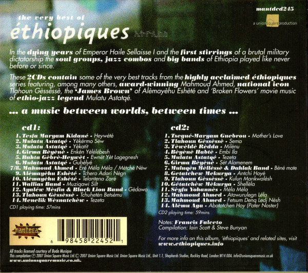Various - The Very Best Of Éthiopiques (Hypnotic Grooves From The Legendary Series) | Manteca (mantdcd245) - 2