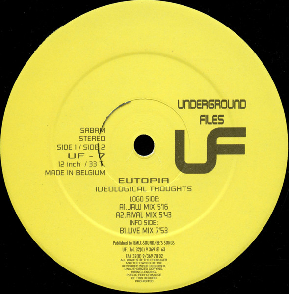 Eutopia - Ideological Thoughts | Underground Files (UF - 7) - main Eutopia - Ideological Thoughts | Underground Files (UF - 7) - main