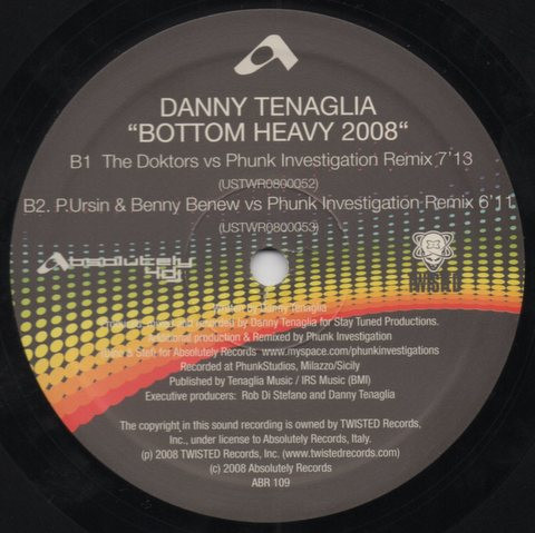 Danny Tenaglia - Bottom Heavy 2008 | Absolutely Records (ABR 109) - 4 Danny Tenaglia - Bottom Heavy 2008 | Absolutely Records (ABR 109) - 4