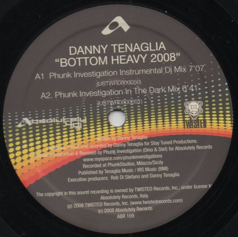 Danny Tenaglia - Bottom Heavy 2008 | Absolutely Records (ABR 109) - 3 Danny Tenaglia - Bottom Heavy 2008 | Absolutely Records (ABR 109) - 3