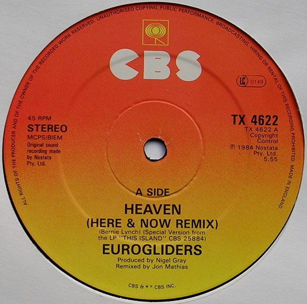 Eurogliders - Heaven (Must Be There) (Here & Now Remix) | CBS (TX 4622) - 3 Eurogliders - Heaven (Must Be There) (Here & Now Remix) | CBS (TX 4622) - 3