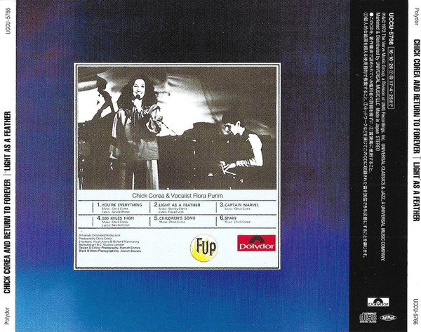 Return To Forever - Light As A Feather | Polydor (UCCU-5766) - 2