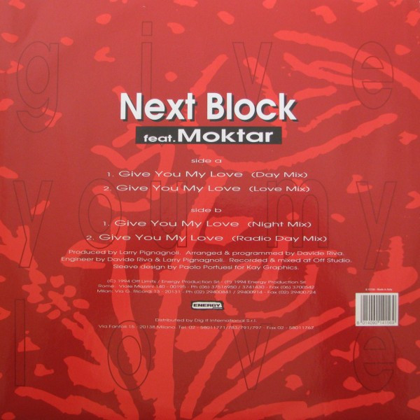 Next Block Feat. Moktar - Give You My Love | X-Energy Records (X-12156) - 2