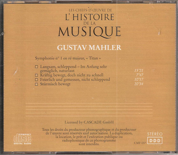 Gustav Mahler - Symphonie N°1, « Titan » | e.f.s.a. (CMF 037) - 3