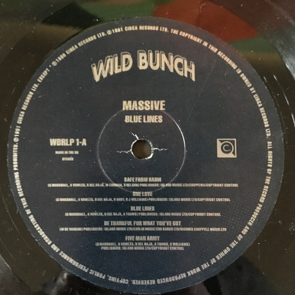 Massive Attack - Blue Lines | Wild Bunch Records (WBRLP1) - 3 Massive Attack - Blue Lines | Wild Bunch Records (WBRLP1) - 3