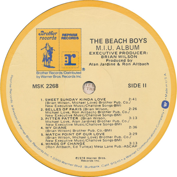 The Beach Boys - M.I.U. Album | Reprise Records (MSK 2268) - 4 The Beach Boys - M.I.U. Album | Reprise Records (MSK 2268) - 4