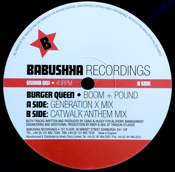 Burger Queen - Boom + Pound | Babushka Recordings (USHKA 001) - main