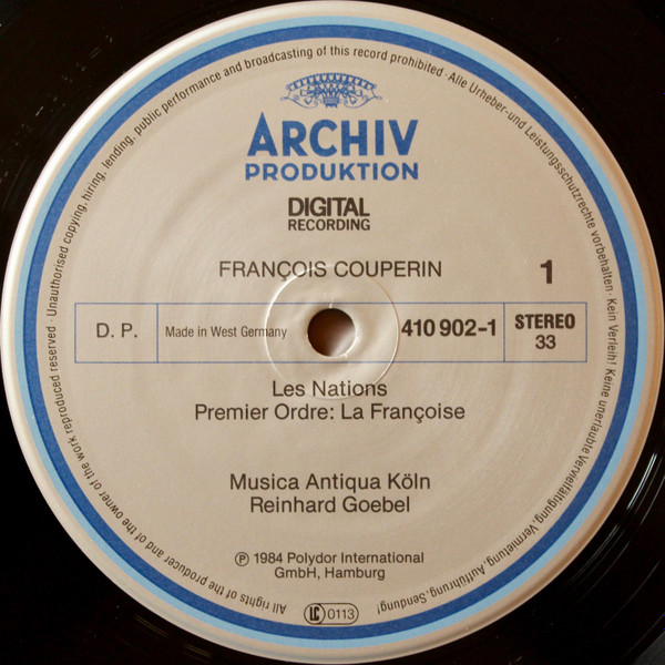 François Couperin - Musica Antiqua Köln - Les Nations | Archiv Produktion (410 901-1) - 3