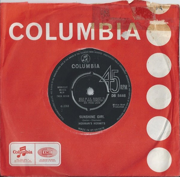 Herman's Hermits - Sunshine Girl | Columbia (DB 8446) - 3
