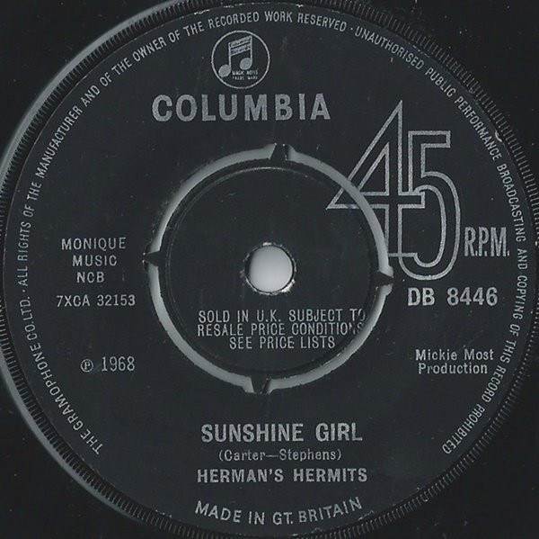 Herman's Hermits - Sunshine Girl | Columbia (DB 8446) - main