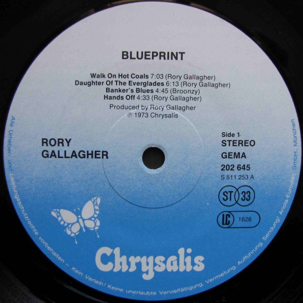 Rory Gallagher - Blueprint | Chrysalis (202 645) - 3 Rory Gallagher - Blueprint | Chrysalis (202 645) - 3