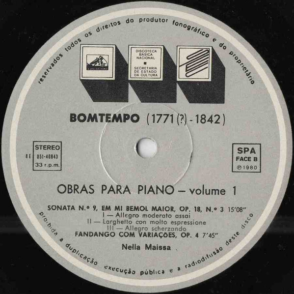 João Domingos Bomtempo , Nella Maissa - Obras Para Piano – Volume 1 | A Voz Do Dono (8E 051 40 843) - 4