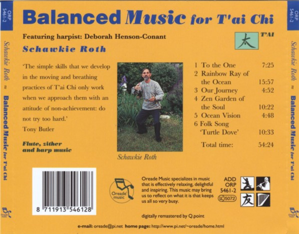 Schawkie Roth - Balanced Music For T'ai Chi | Oreade Music (ORP 5461-2) - 2