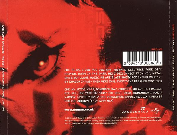 Gary Numan - Exposure (The Best Of Gary Numan 1977-2002) | Jagged Halo (JHCD 002) - 2