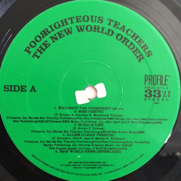 Poor Righteous Teachers - The New World Order | Profile Records (PRO-1471-1) - 4 Poor Righteous Teachers - The New World Order | Profile Records (PRO-1471-1) - 4