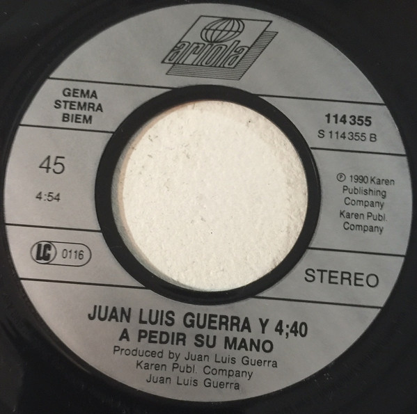 Juan Luis Guerra 4.40 - Burbujas De Amor | Ariola (114.355) - 4