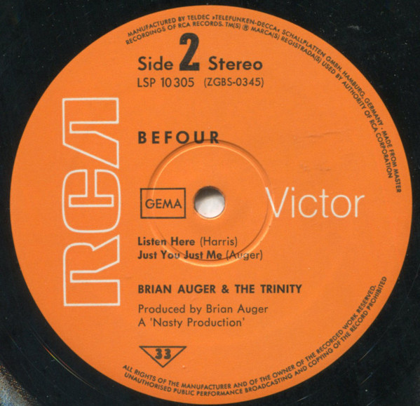 Brian Auger & The Trinity - Befour | RCA Victor (LSP 10 305) - 4