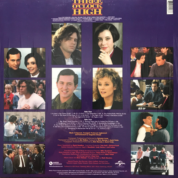 Tangerine Dream / Sylvester Levay - Three O'Clock High (Original Motion Picture Soundtrack) | Varèse Sarabande (VSD00531) - 2