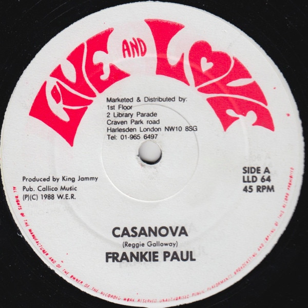 Frankie Paul - Casanova | Live And Love (LLD 64)