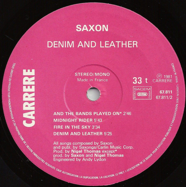 Saxon - Denim And Leather | Carrere (67.811) - 4 Saxon - Denim And Leather | Carrere (67.811) - 4