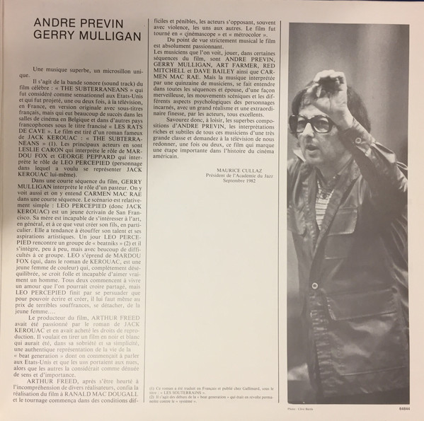 André Previn , Gerry Mulligan - The Subterraneans | Music For Pleasure (2M056-64844) - 2 André Previn , Gerry Mulligan - The Subterraneans | Music For Pleasure (2M056-64844) - 2