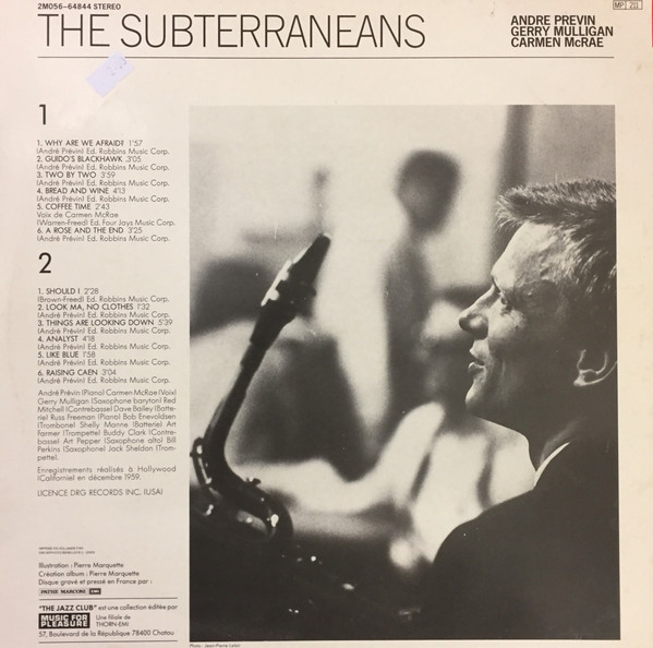 André Previn , Gerry Mulligan - The Subterraneans | Music For Pleasure (2M056-64844) - 3 André Previn , Gerry Mulligan - The Subterraneans | Music For Pleasure (2M056-64844) - 3