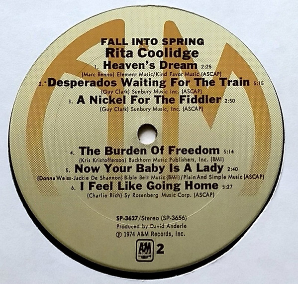 Rita Coolidge - Fall Into Spring | A&M Records (SP-3627) - 4 Rita Coolidge - Fall Into Spring | A&M Records (SP-3627) - 4