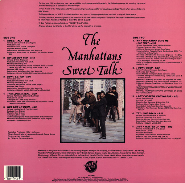 Manhattans - Sweet Talk | Valley Vue Records (D1-72946) - 2