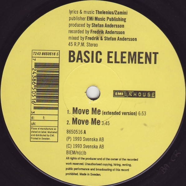 Basic Element - Move Me | EMI INHOUSE (8650516) - main