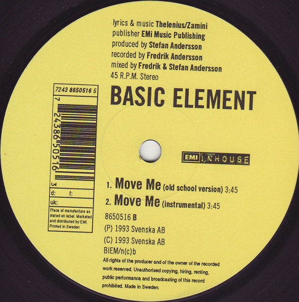 Basic Element - Move Me | EMI INHOUSE (8650516) - 2