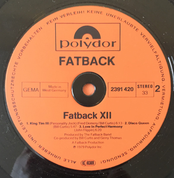 The Fatback Band - Fatback XII | Polydor (2391 420) - 3 The Fatback Band - Fatback XII | Polydor (2391 420) - 3