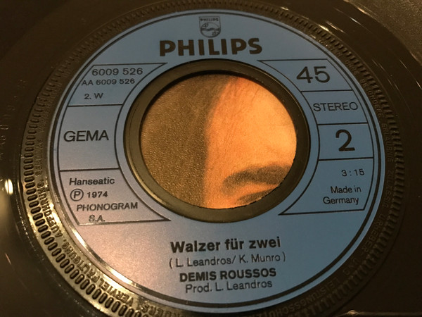 Demis Roussos - Auf Wiedersehn / Walzer Für Zwei | Philips (6009 526)
