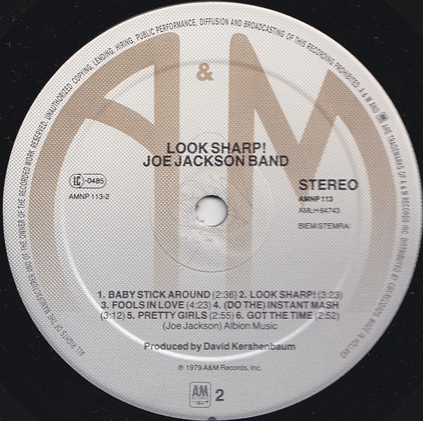 Joe Jackson - Look Sharp! | A&M Records (AMNP 113) - 4