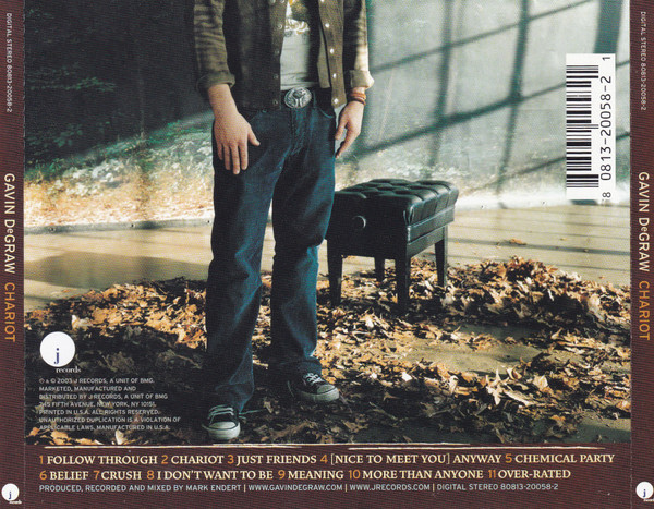 Gavin DeGraw - Chariot | J Records (80813-20058-2) - 2