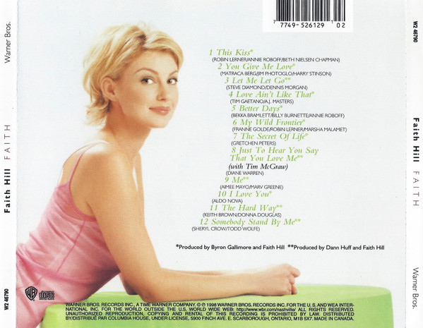 Faith Hill - Faith | Warner Bros. Records (W2 46790) - 2 Faith Hill - Faith | Warner Bros. Records (W2 46790) - 2