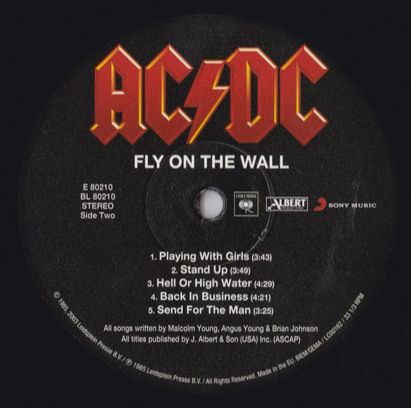 AC/DC - Fly On The Wall | Columbia (E 80210) - 3