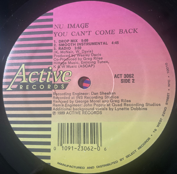 Nu Image - You Can't Come Back | Active Records (ACT 3062) - 2