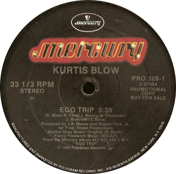 Kurtis Blow - Ego Trip | Mercury (PRO 328-1) - main
