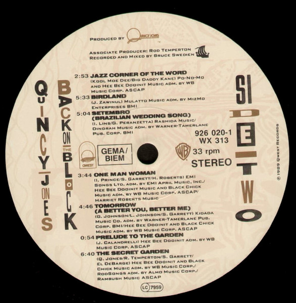 Quincy Jones - Back On The Block | Qwest Records (926 020-1) - 3 Quincy Jones - Back On The Block | Qwest Records (926 020-1) - 3