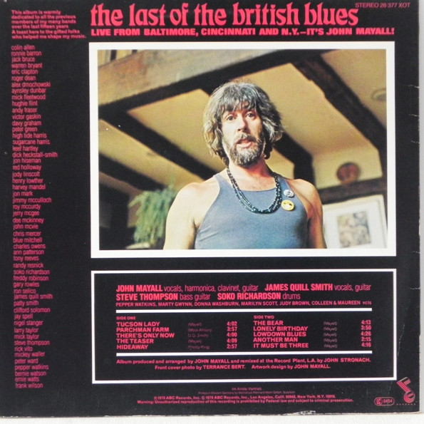 John Mayall - The Last Of The British Blues | ABC Records (26 377 XOT) - 2