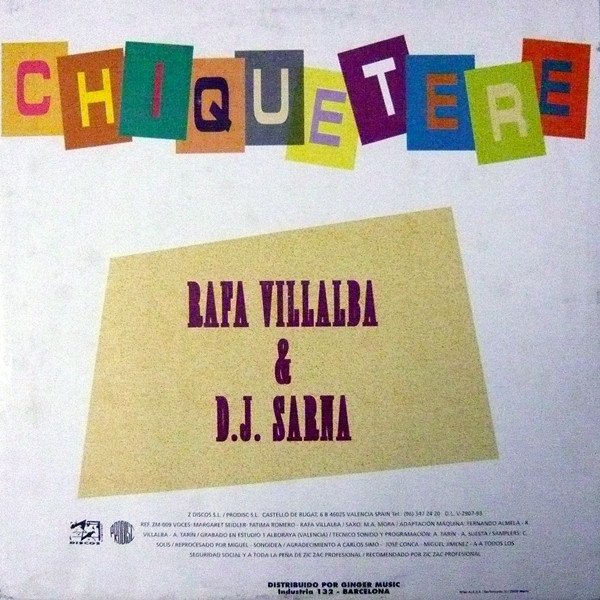 Rafa Villalba & DJ Sarna - Chiquetere | Z Discos (ZM-009) - 2
