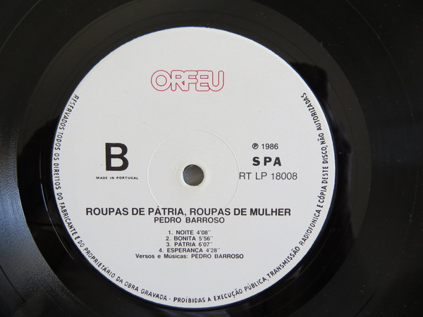 Pedro Barroso - Roupas De Pátria, Roupas De Mulher | Orfeu (RT LP 18008) - 3 Pedro Barroso - Roupas De Pátria, Roupas De Mulher | Orfeu (RT LP 18008) - 3