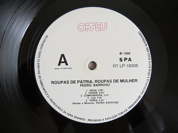 Pedro Barroso - Roupas De Pátria, Roupas De Mulher | Orfeu (RT LP 18008) - 2 Pedro Barroso - Roupas De Pátria, Roupas De Mulher | Orfeu (RT LP 18008) - 2