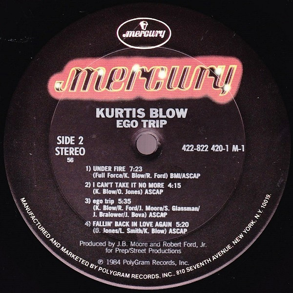 Kurtis Blow - Ego Trip | Mercury (822 420-1 M1) - 3 Kurtis Blow - Ego Trip | Mercury (822 420-1 M1) - 3