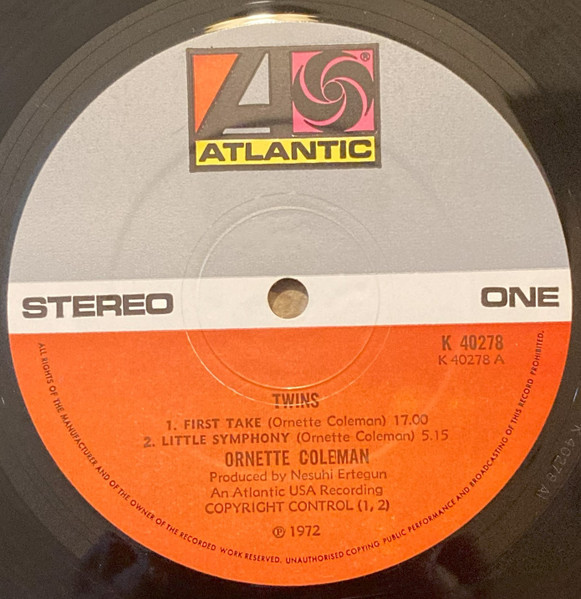 Ornette Coleman - Twins | Atlantic (K 40278) - 3