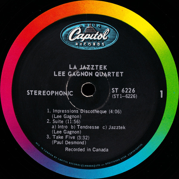 The Lee Gagnon Quartet - La Jazztek | Capitol Records (ST 6226) - 3 The Lee Gagnon Quartet - La Jazztek | Capitol Records (ST 6226) - 3
