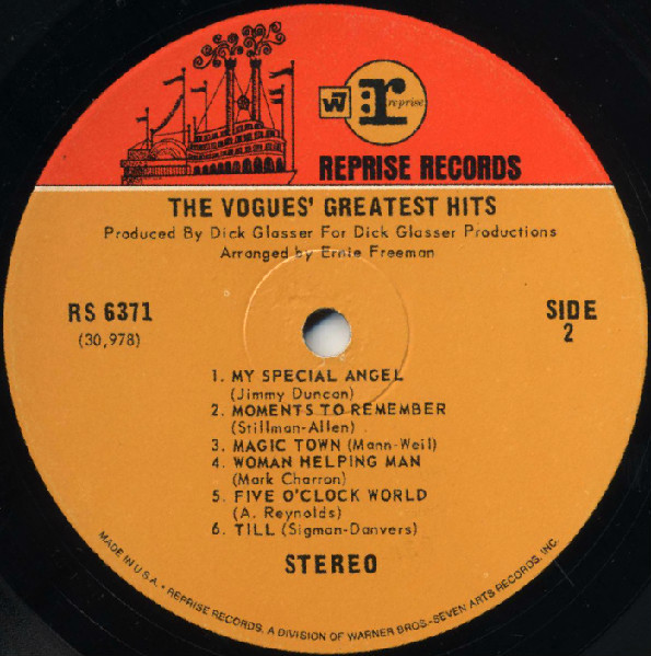 The Vogues - The Vogues' Greatest Hits | Reprise Records (RS 6371) - 4 The Vogues - The Vogues' Greatest Hits | Reprise Records (RS 6371) - 4
