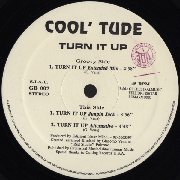Cool Tude - Turn It Up | Groovy Beat (GB 007)